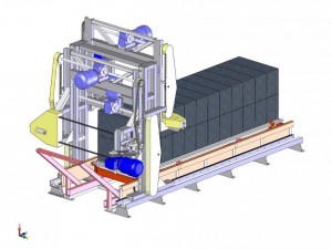 machine cutting of aerated concrete 3D 모델