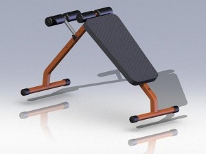 bench press 3D-Modell