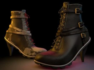 urban ankle boots 3D Model