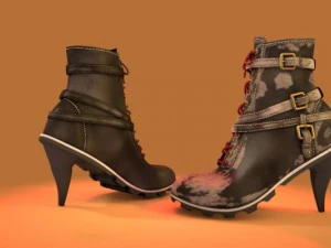urban ankle boots 3D Model