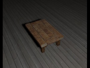 old wood table low poly 3D Model