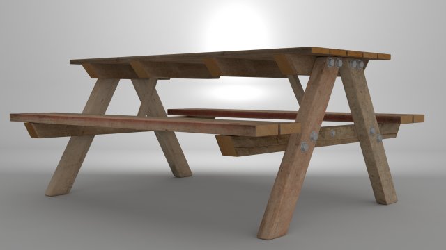 picnic bench modoobj Modello 3D .c4d .max .obj .3ds .fbx .stl .blend 