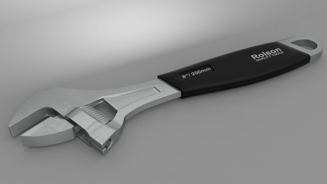 rolson 200mm wrench 3D Model .c4d .max .obj .3ds .fbx .stl .blend 