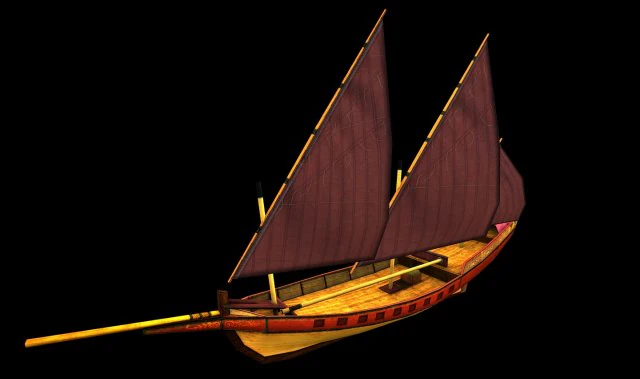 era da vela navio &agrave; vela &aacute;rabe Modelo 3D .c4d .max .obj .3ds .fbx .stl .blend 