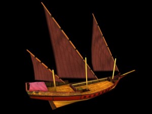 age of sail arabic sail ship 3Dモデル