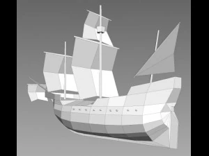 age of sail carrack 3D Model