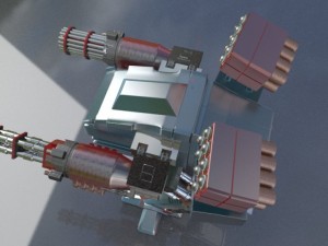 war heavy armed detailed robot 3D-Modell
