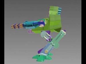war heavy armed detailed robot 3D-Modell
