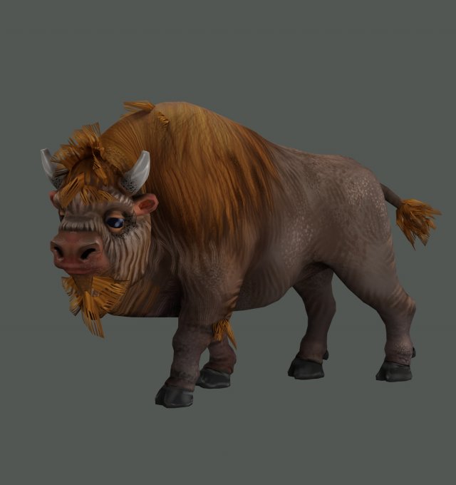bison 3D 모델 .c4d .max .obj .3ds .fbx .stl .blend 