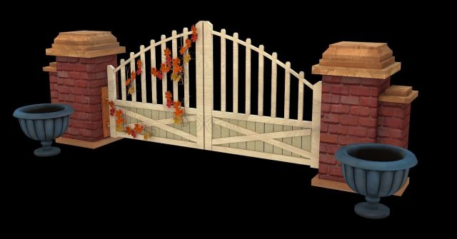 porte du ranch Modèle 3D .c4d .max .obj .3ds .fbx .stl .blend 