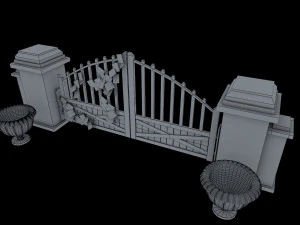 porte du ranch Modèle 3D
