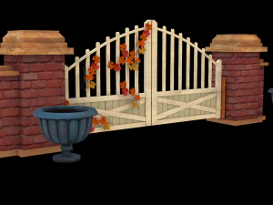 porte du ranch Modèle 3D