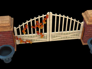 porte du ranch Modèle 3D