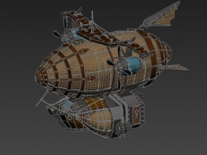 airship low-poly Model 3D