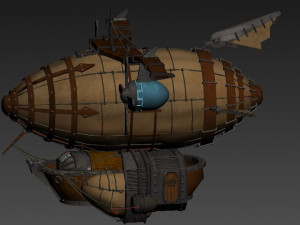 airship low-poly Model 3D