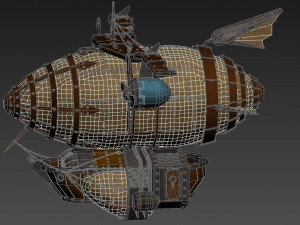 airship low-poly Model 3D