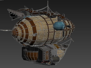 airship low-poly Model 3D