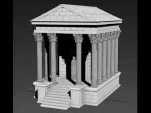 athens antique house low-poly 3D Model