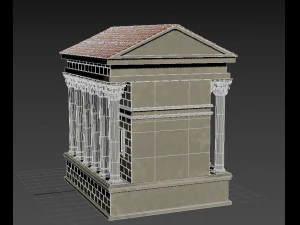 athens antique house low-poly 3D Model