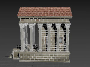 athens antique house low-poly 3D Model