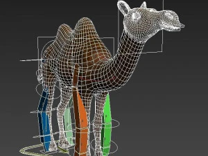 верблюжий низькополігональний 3D Модель