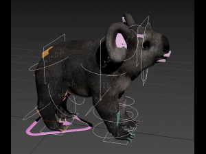 koala low-poly Modello 3D
