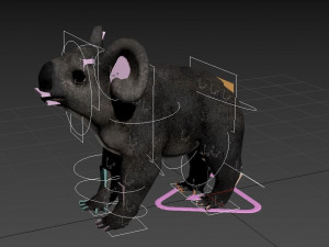 koala low-poly Modello 3D