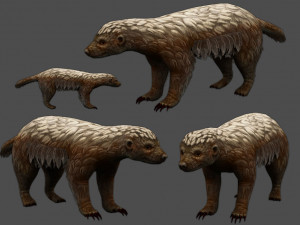 ratel low-poly Modèle 3D