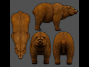 bear 3d low-poly 3D Model