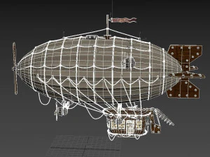airship low-poly 3D Model