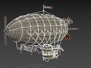 airship low-poly 3D Model