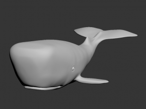 whale high poly 3D मॉडल