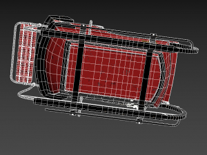 christmas sleigh low-poly Modelo 3D