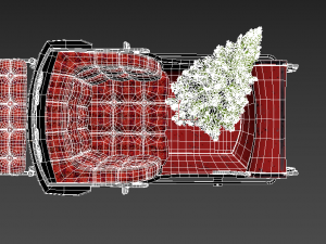 christmas sleigh low-poly Modelo 3D
