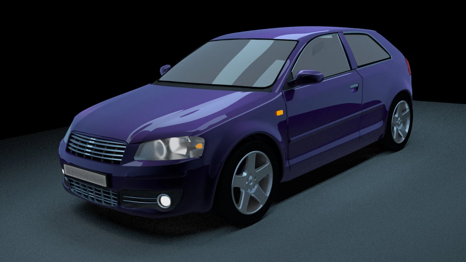 audi a3 3D Model .c4d .max .obj .3ds .fbx .stl .blend 
