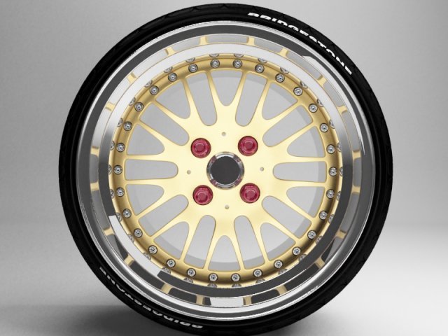 car wheels 3D Model .c4d .max .obj .3ds .fbx .stl .blend 