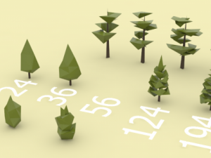 low polygon pine trees 3D 모델