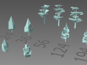 low polygon pine trees Modelo 3D
