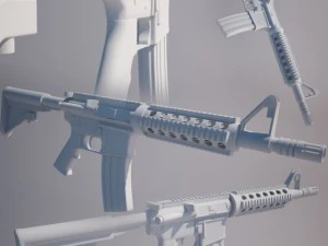m4a1 cqb Modèle 3D