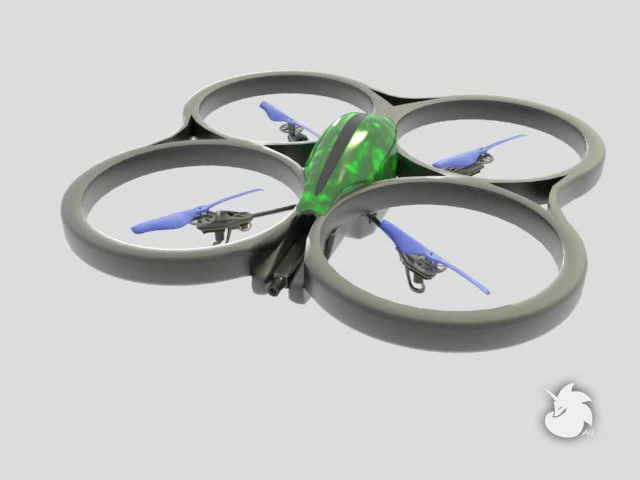 parrot ar drone 3D Model .c4d .max .obj .3ds .fbx .stl .blend