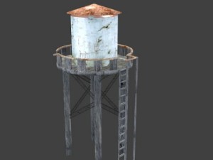 water tower daeobj 3D 모델