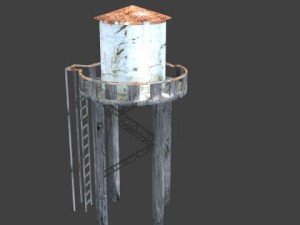 water tower daeobj 3D Model