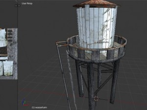 water tower daeobj 3D Model