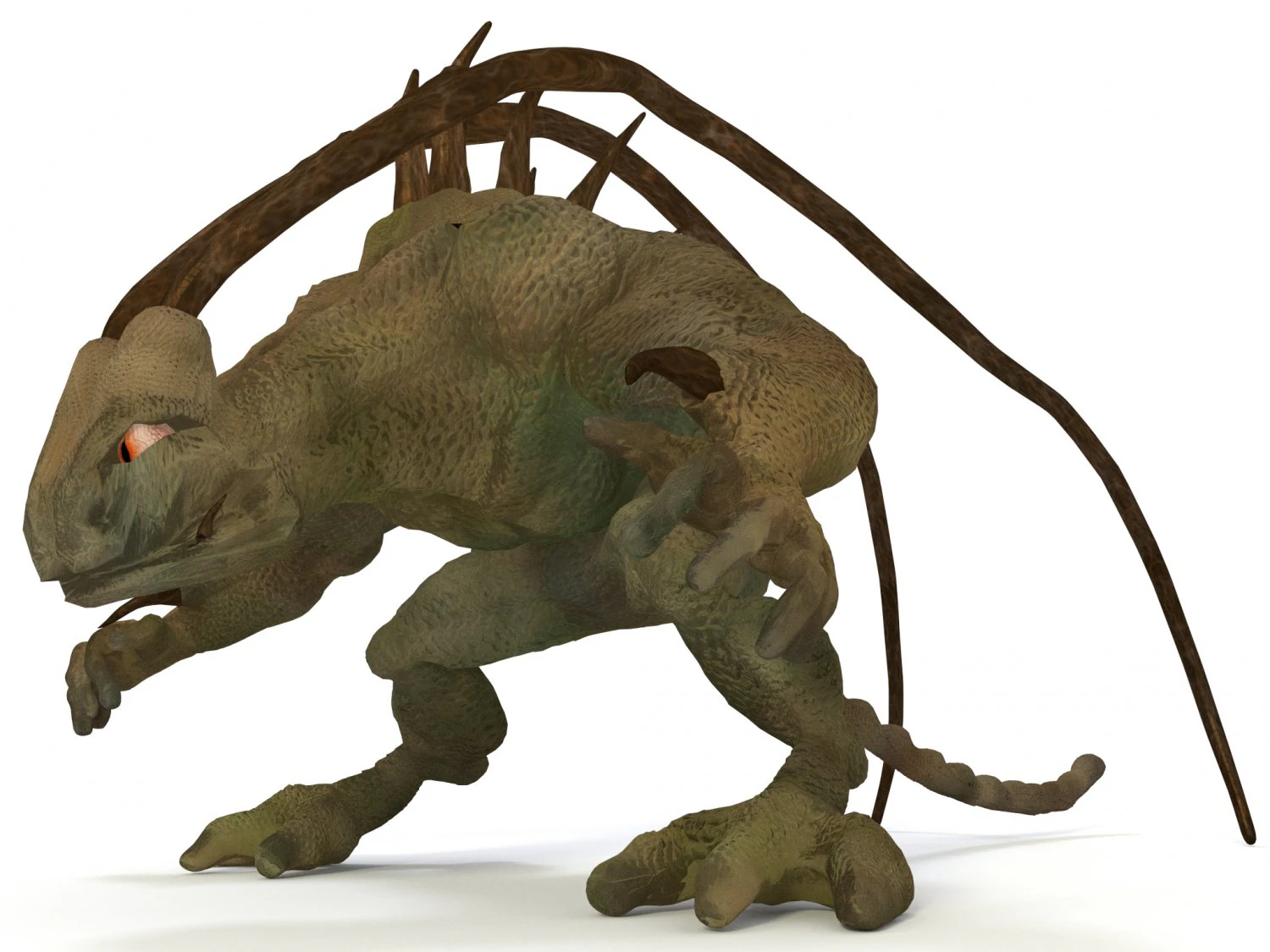 lizard creature 3D Model .c4d .max .obj .3ds .fbx .stl .blend 