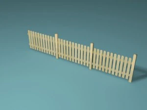houten hek 3D Model
