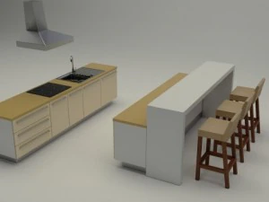 kitchen cabinet set 3D Model