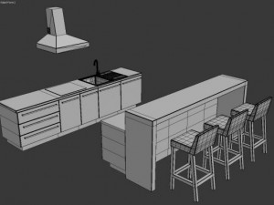 kitchen cabinet set 3D Model