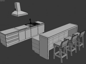 kitchen cabinet set 3D Model