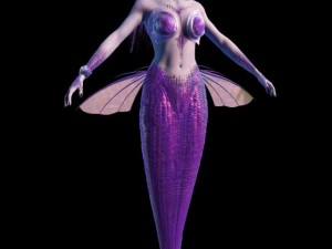 the mermaid maya 3D Model