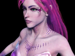 the mermaid maya 3D Model